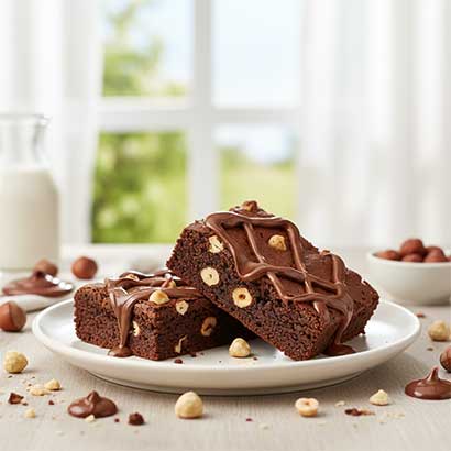 nutella hazelnut brownies