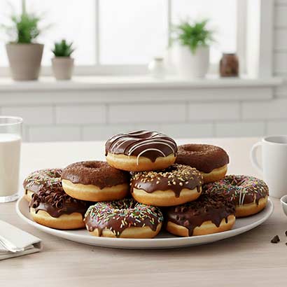 assorted chocolate donuts 01